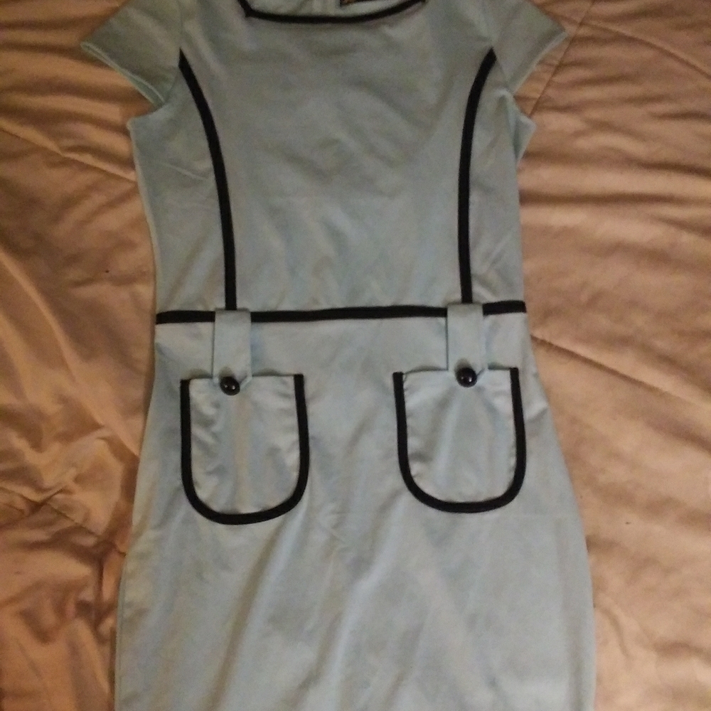 Baby Blue Pencil Dress